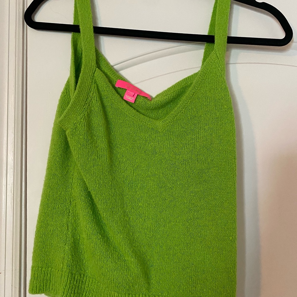 Lilly Pulitzer Vibrant Green Knit Tank Top